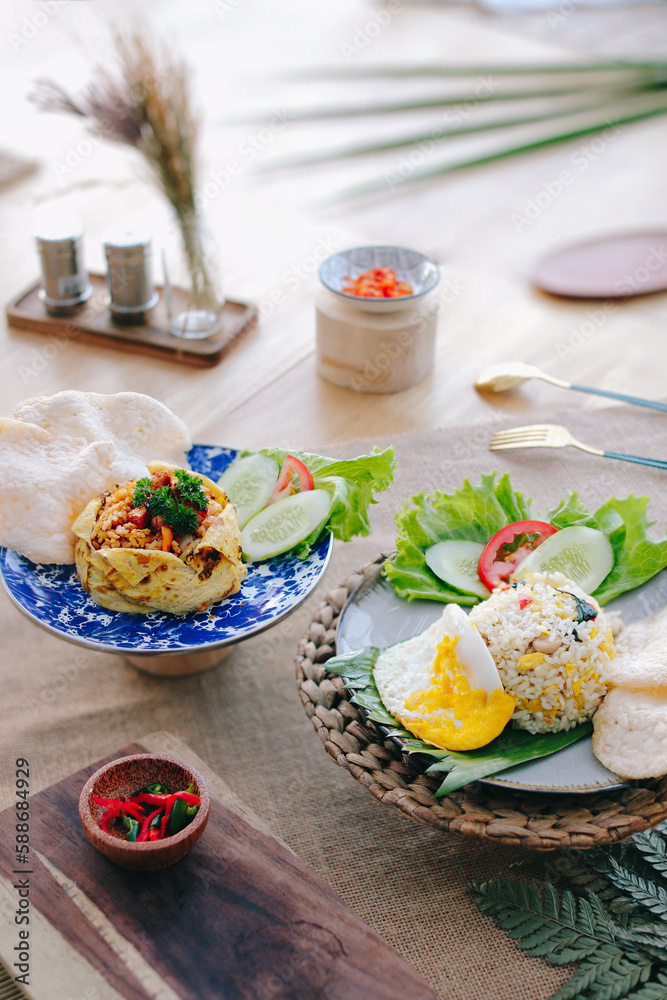 nasi goreng easter table setting with eggs nasi goreng easter table setting with eggs