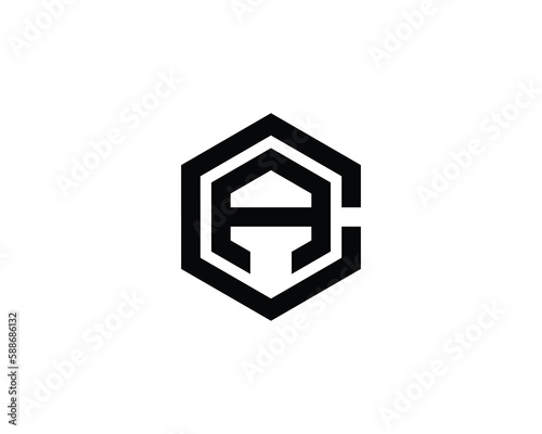 CA AC logo design vector template