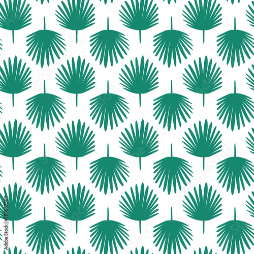 Summer beach holiday seamless repeat pattern. Digital printable paper. tropical leaves pattern.