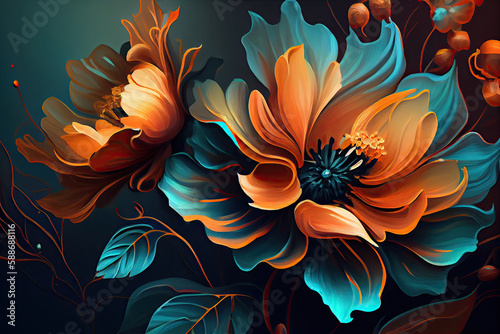 beautiful abstract flower pattern background