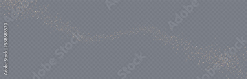 Golden glitter.Light effect.Glittering particles background. Gold dust on a transparent background.