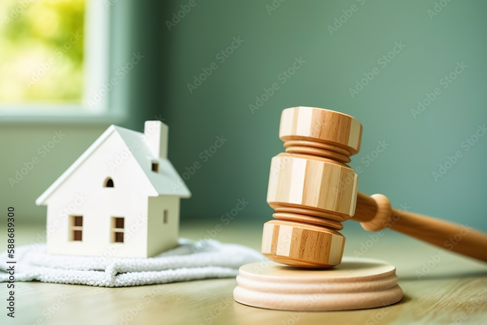 Hammer auction sale of real estate. Judge's decision. Generative AI