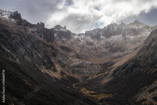 Rocks and mountains in Refugio Frey, Bariloche, Argentina