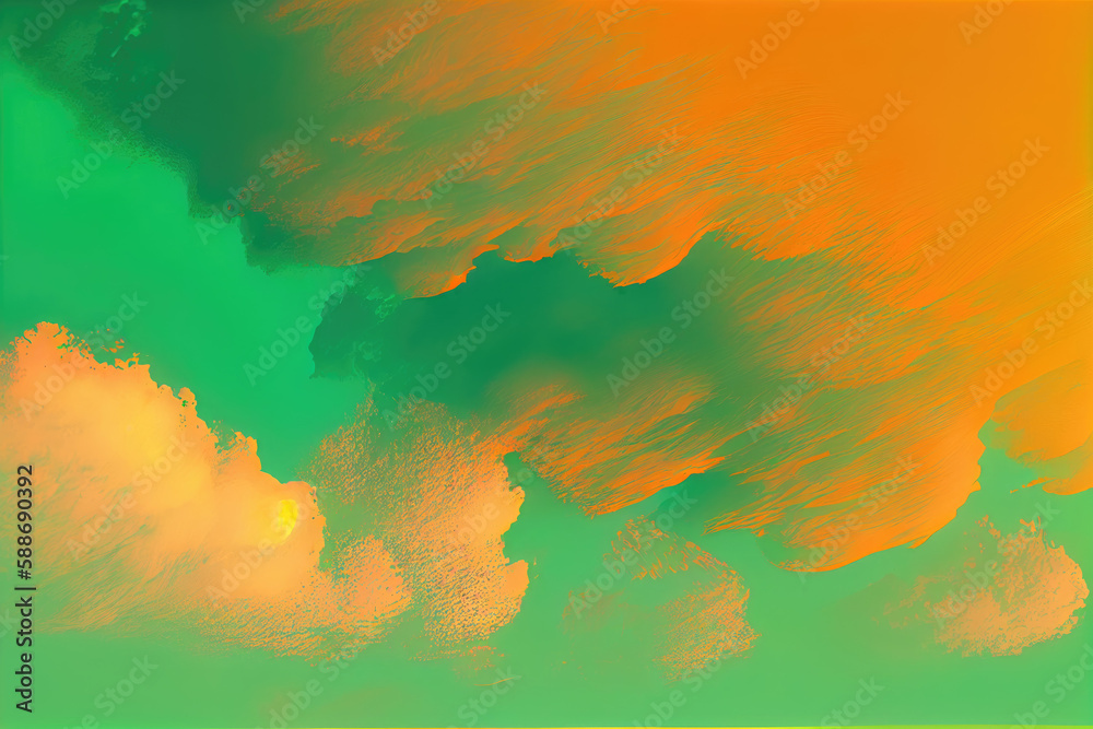 Clouds gradient green and yellow illustration