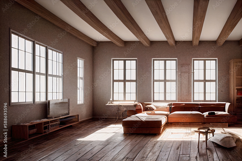 Free arrangement of the living room with or without a view Free arrangement of the living room with or without a view