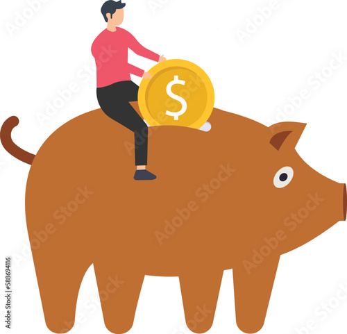 Long term investing or savings for retirement fund, compound interest or investment growth, tax time reminder concept, money or increase savings, financial saving, investment concept 
