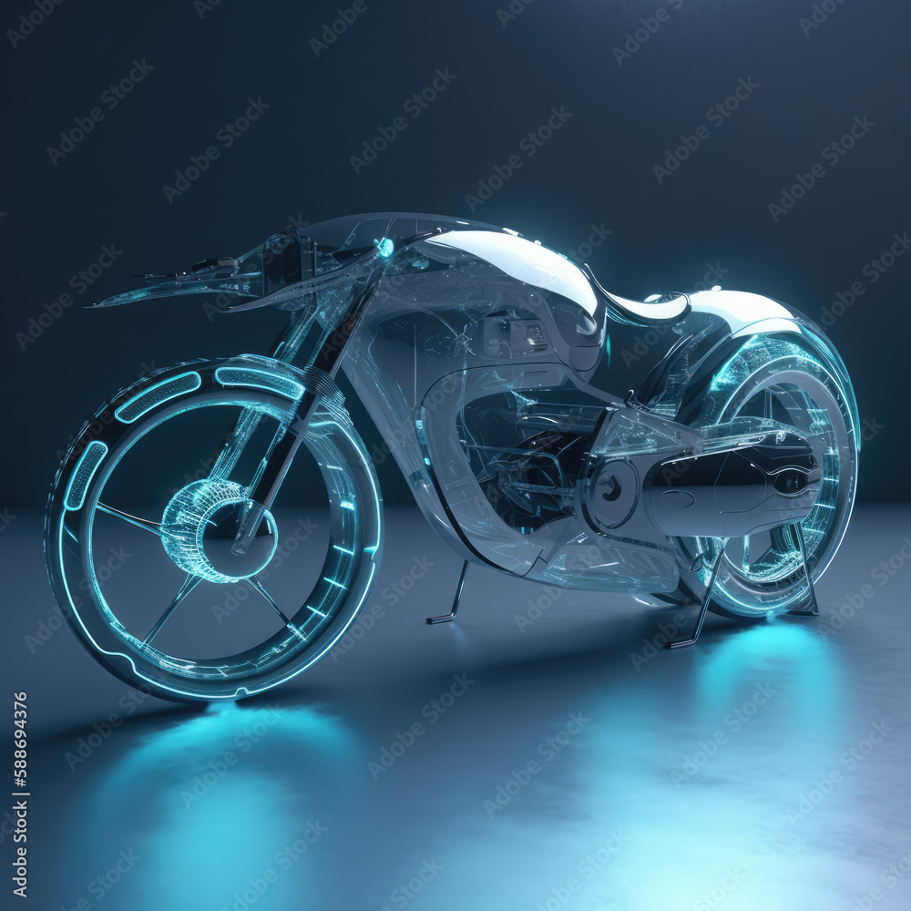 bike, motorcycle, design, futuristic, AI generated