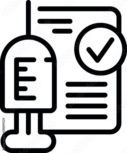 Vaccine icon outline vector. Herd people. Disease infection