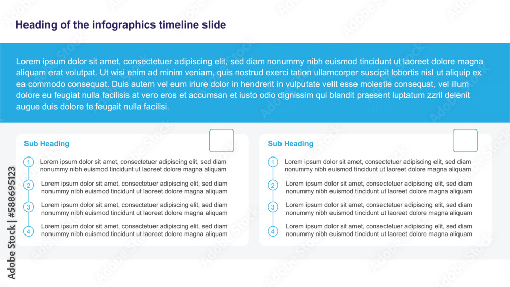 Corporate Blue Two part timeline Infographic slide Corporate Blue Two part timeline Infographic slide
