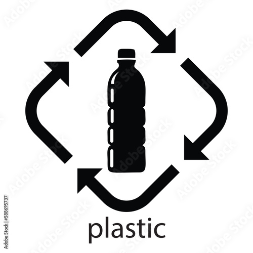 The illustration of recycle waste vector. Suitable for recycling icon, sign or symbol.