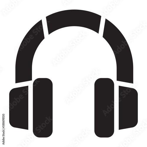 headset glyph icon