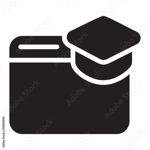 learning glyph icon