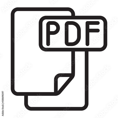 Pdf Document line icon