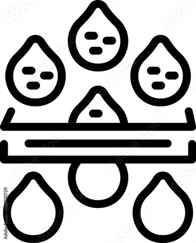 Filter water drop icon outline vector. Tank purification. Control waste