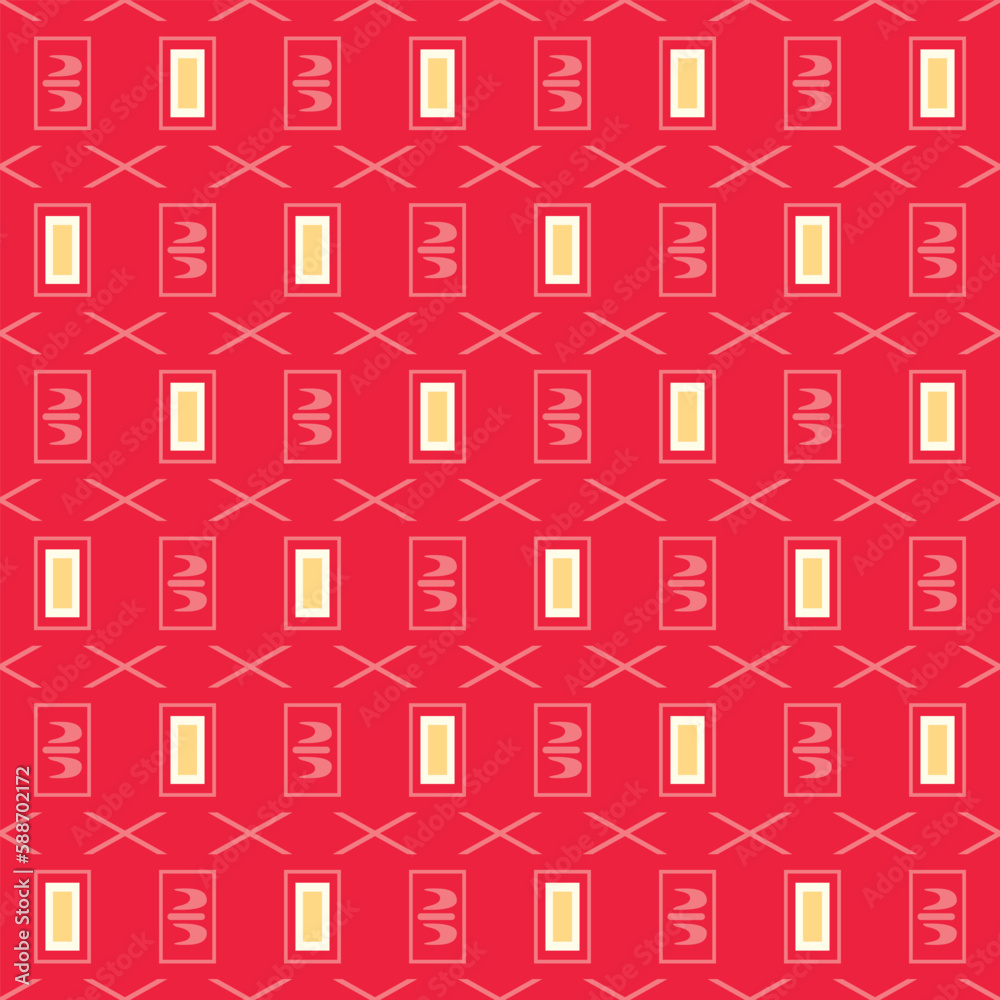 Japanese Embroidery Rectangle Cross Vector Seamless Pattern Japanese Embroidery Rectangle Cross Vector Seamless Pattern