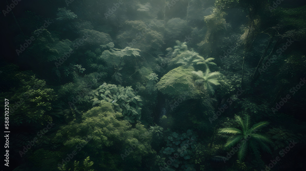 Fototapeta premium The Beauty of Rainforests. Generative AI
