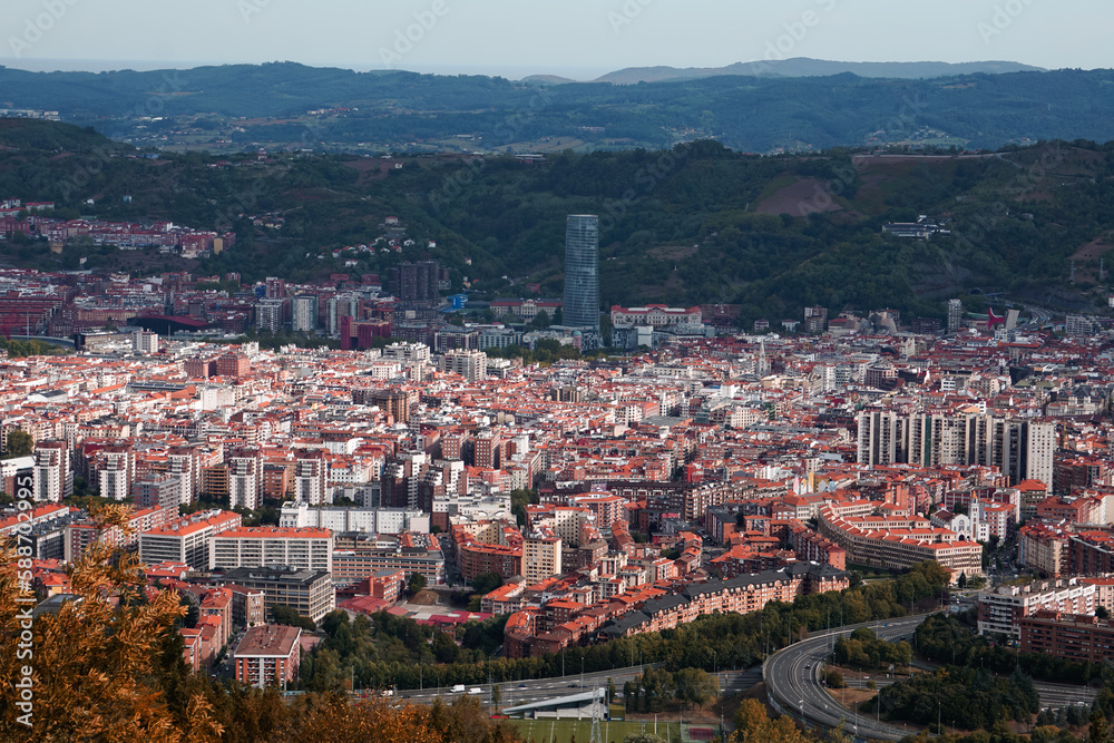 cityscape and architecture in Bilbao city, Spain, travel destination
