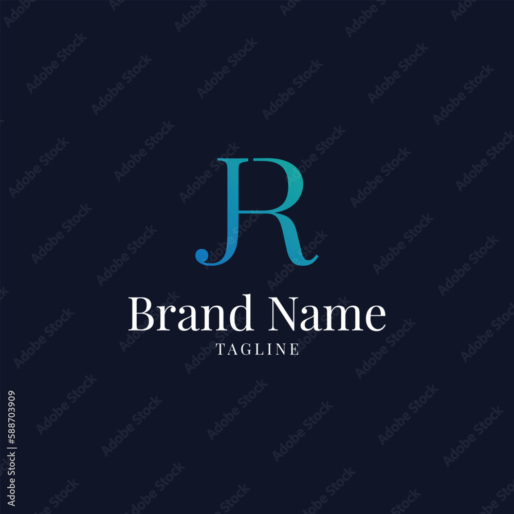 modern JR elegance luxury logo modern JR elegance luxury logo