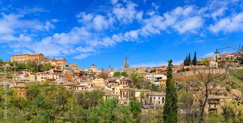 Toledo city lanscape panorama view in Spain