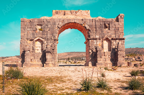 Roman ruins of Volubilis- Meknes province in Morocco