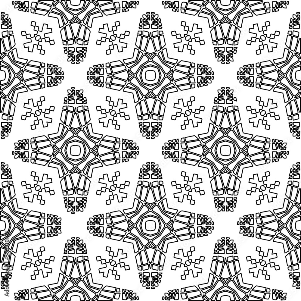 Stylish texture with figures from lines.Abstract geometric black and white pattern for web page, textures, card, poster, fabric, textile. Monochrome graphic repeating design. Stylish texture with figures from lines.Abstract geometric black and white pattern for web page, textures, card, poster, fabric, textile. Monochrome graphic repeating design.