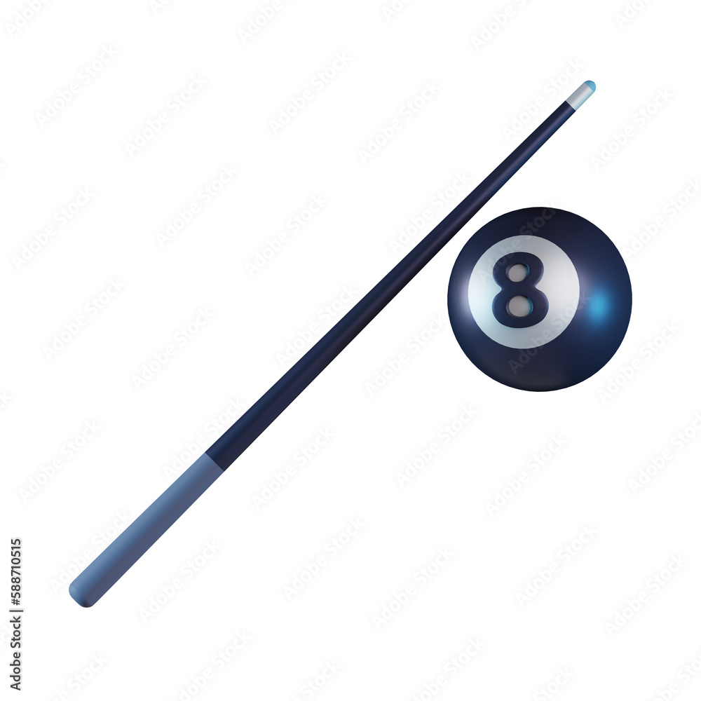 Pool Stick 3D Icon Pool Stick 3D Icon