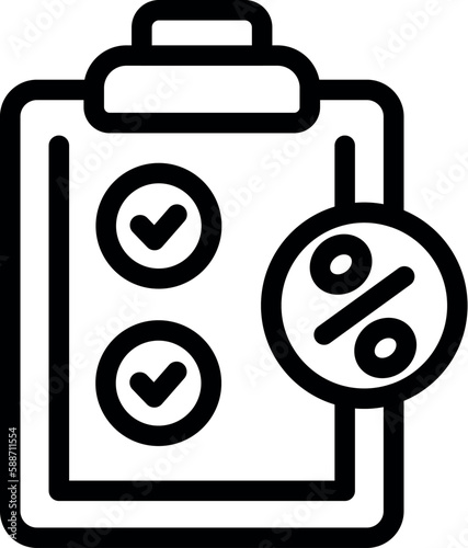Tax deduction icon outline vector. Money return. Finance credit