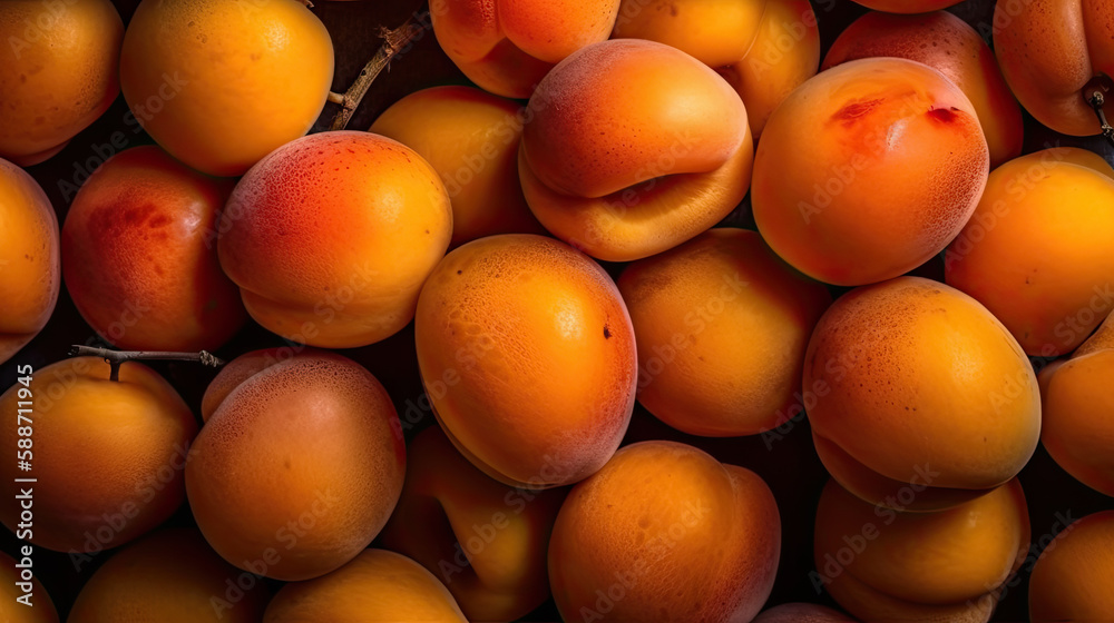 apricot as close up shoot created with Generative AI technology apricot as close up shoot created with Generative AI technology