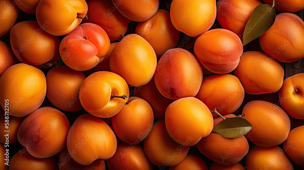 apricot as close up shoot created with Generative AI technology apricot as close up shoot created with Generative AI technology