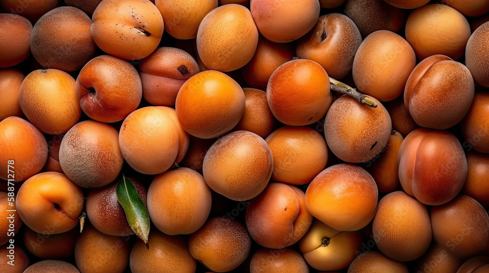 apricot as close up shoot created with Generative AI technology