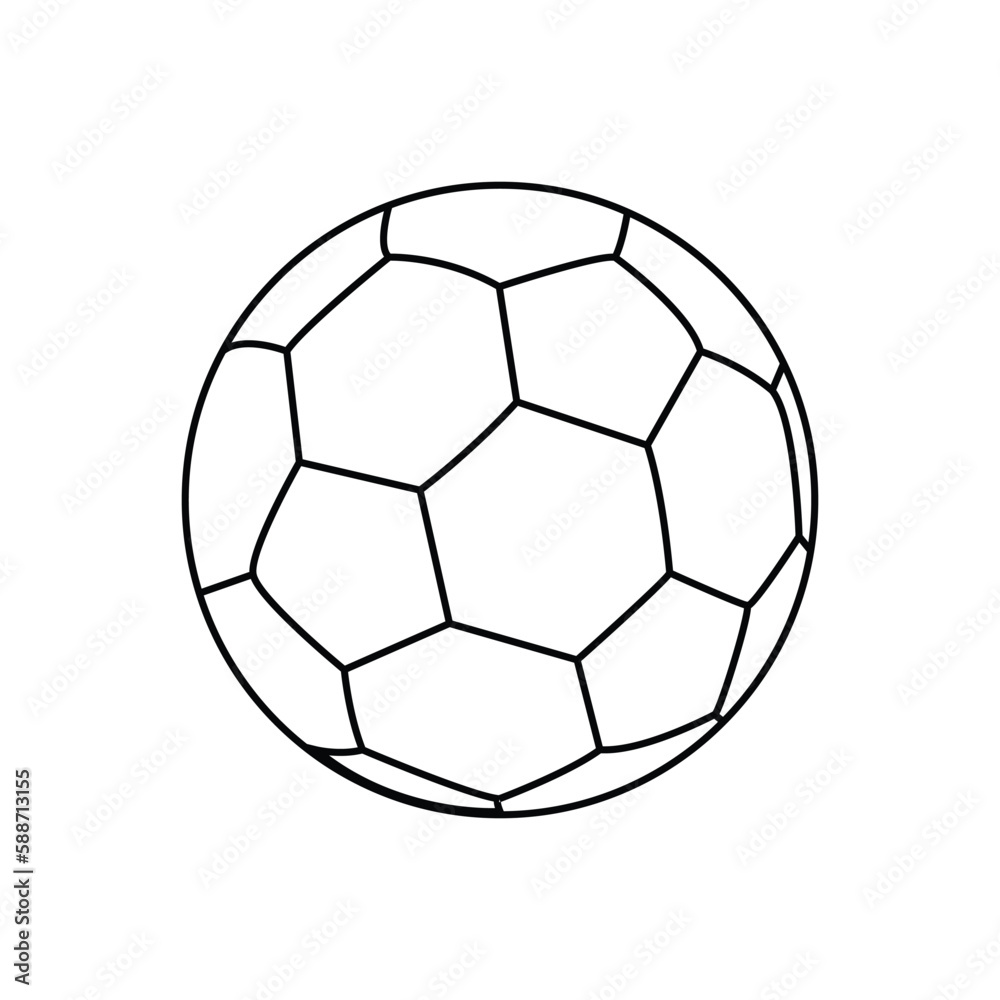 Fototapeta premium soccer ball icon vector isolated on white background,eps vector