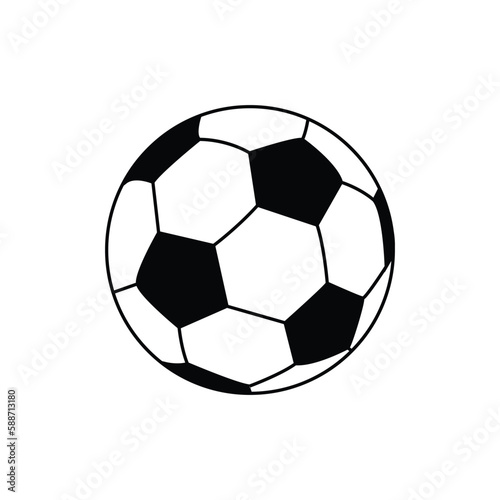 soccer ball icon vector isolated on white background eps vector