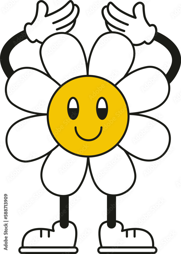 Obraz premium Staying Flower Character