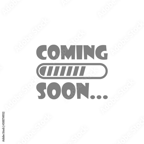 Coming soon loading icon isolated on transparent background