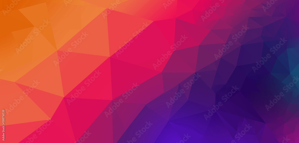 Low Poly background design, Colorful low poly pattern design