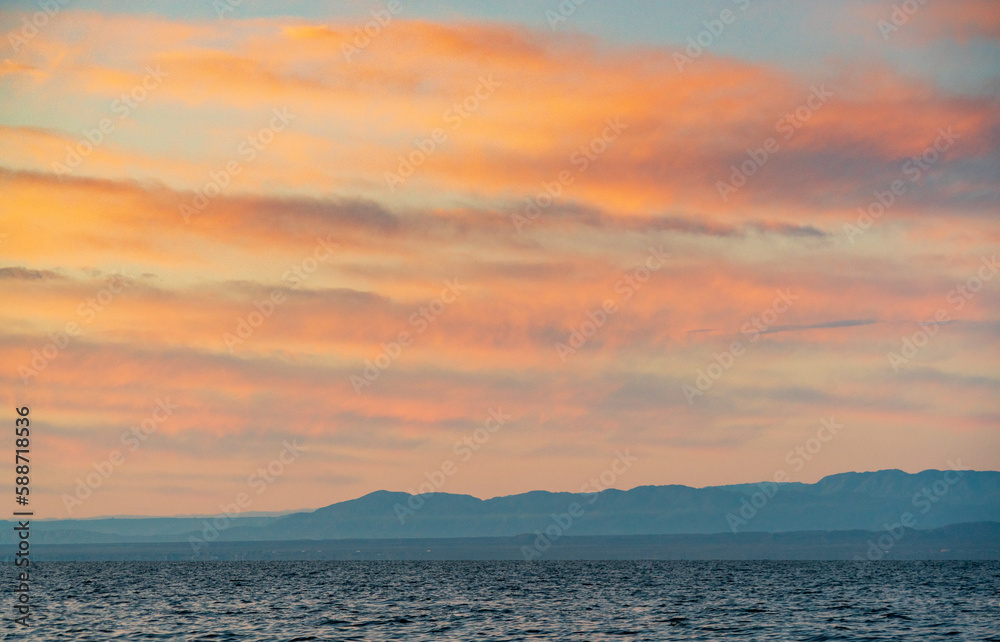 Fototapeta premium Sunset at the Salton Sea