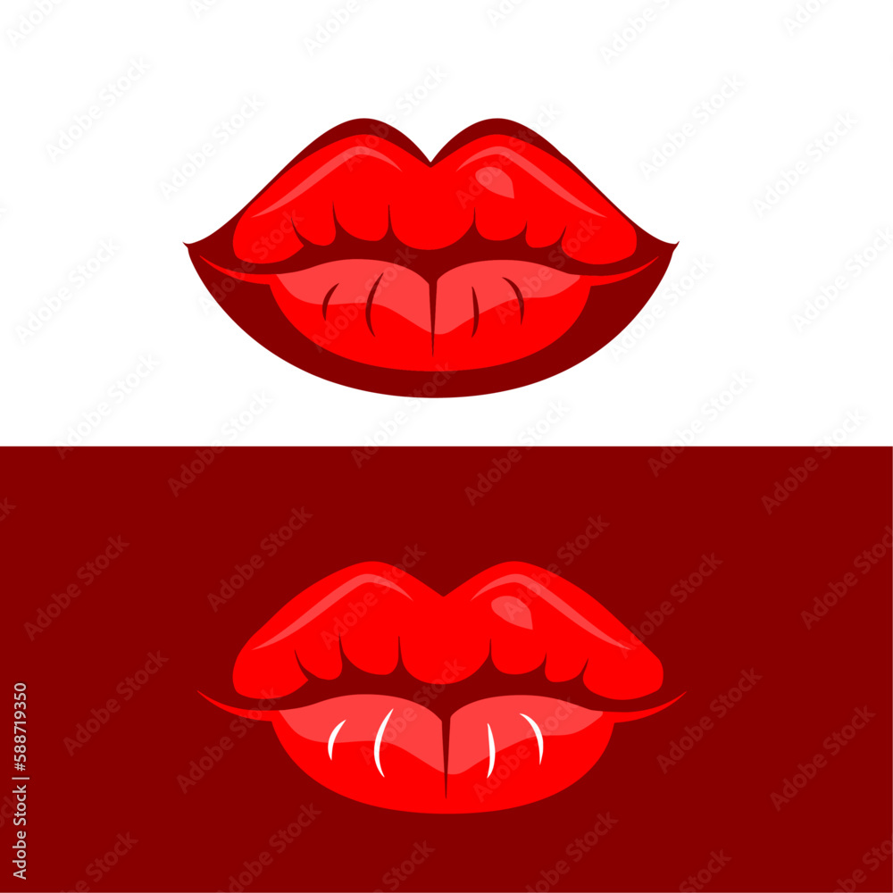 Red beautyfull lips vector collection Red beautyfull lips vector collection