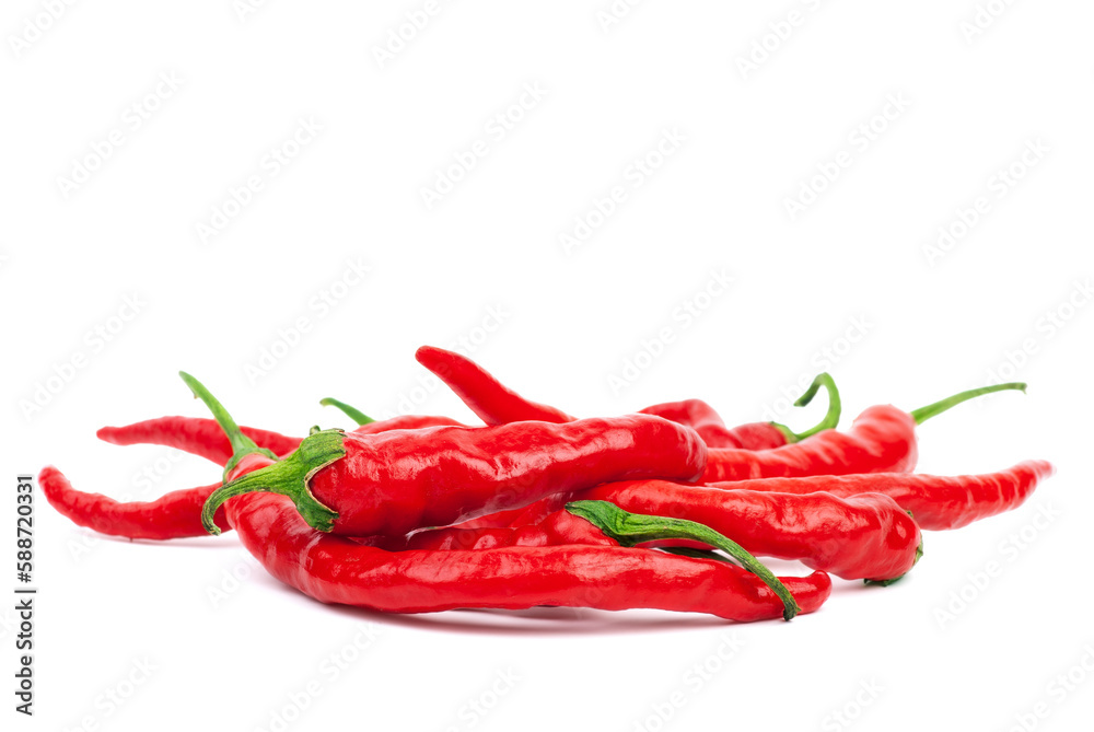 Pile of red chili isolated on white background Pile of red chili isolated on white background