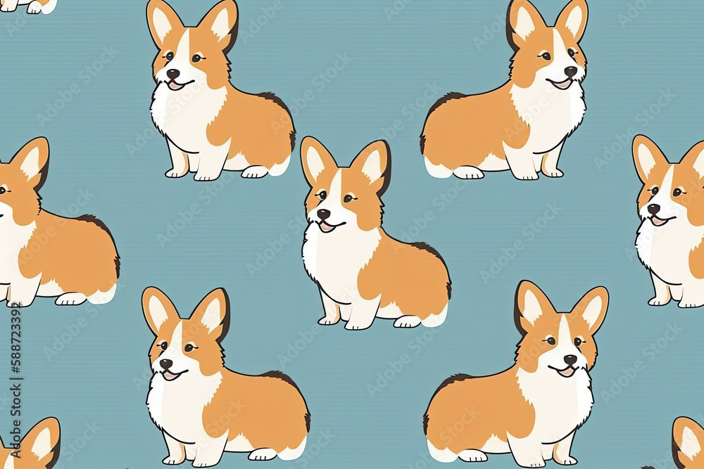 Add adorableness to your project with a Corgis pattern