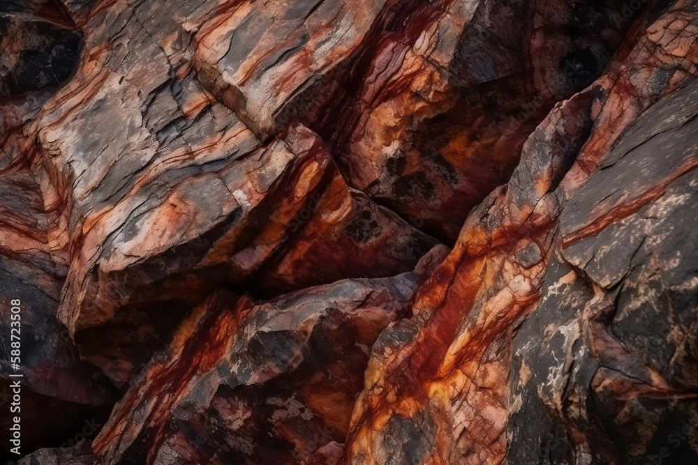 Dark red orange brown rock texture. AI Generated Dark red orange brown rock texture. AI Generated