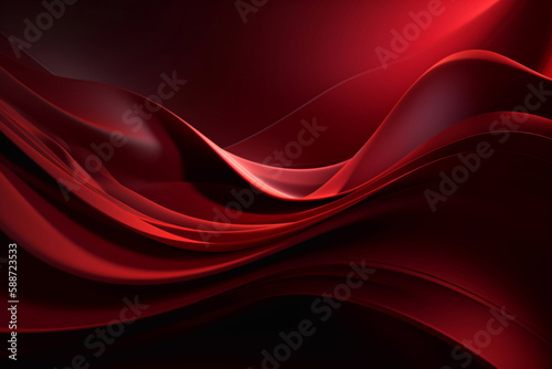Dark red abstract modern background. AI Generated
