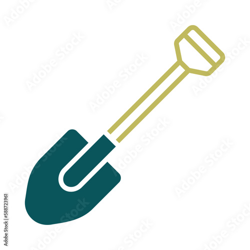 Garden shovel isolated vector icon