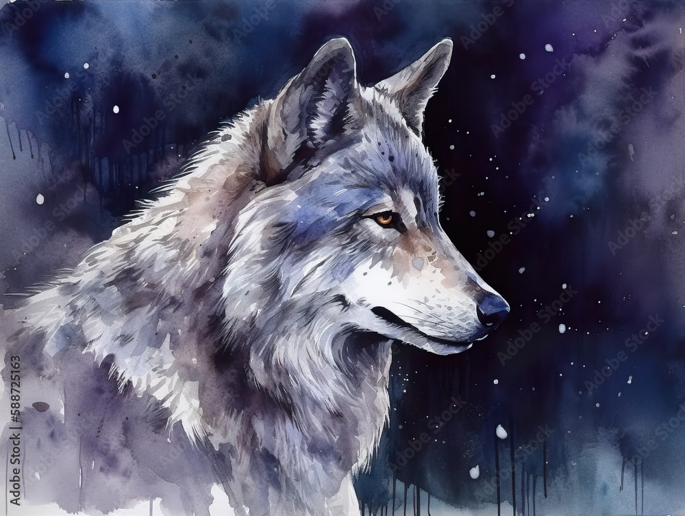 wolf Painting Generative AI