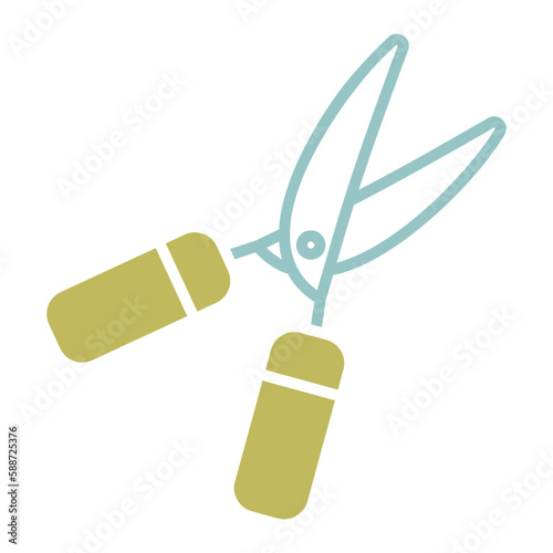 Garden shears vector icon, hedge shears sign