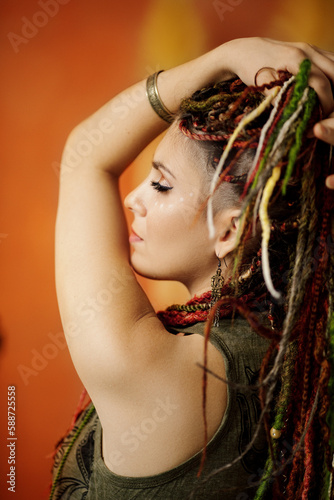 portrait of a woman with hair