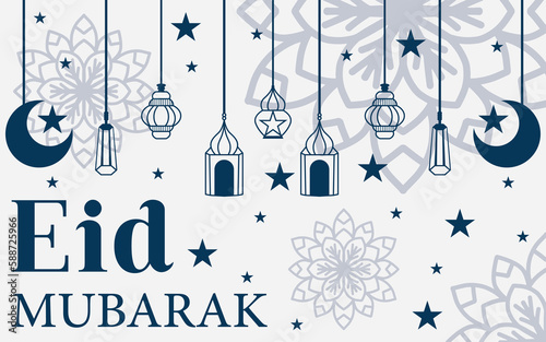 Islamic eid festival greeting card background