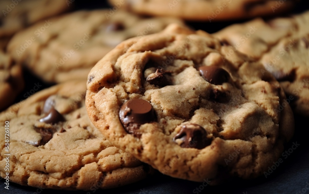 Chocolate chip cookies. Generative AI technology. Chocolate chip cookies. Generative AI technology.