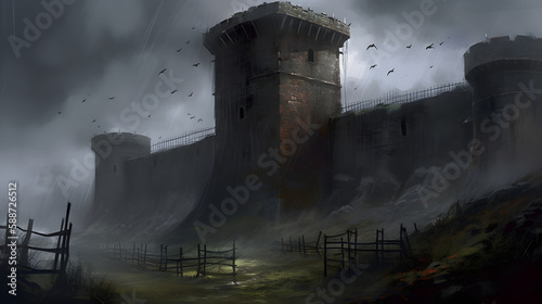old abandoned prison Generative AI