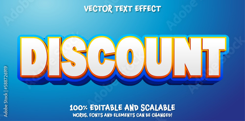 Discount Text Effect, Editable 3D Text Style