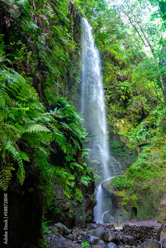 Waterfall at Los Tilos  La Palma  Canary Islands. Spain. 